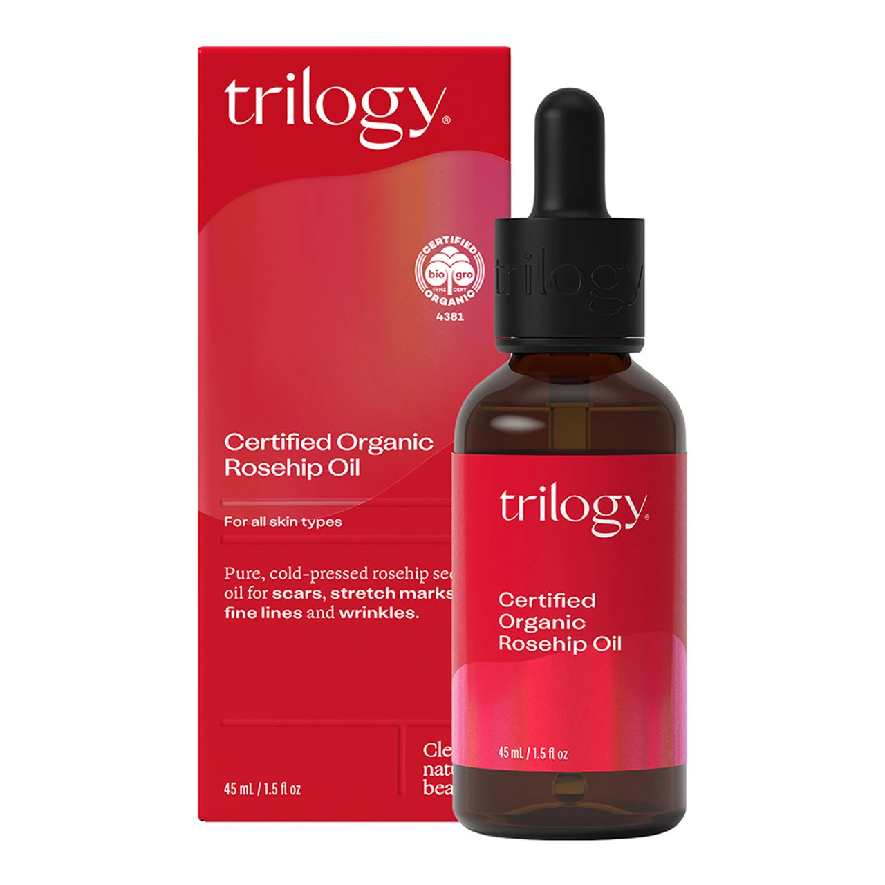 Trilogy Certified Organic Rosehip Oil 45ml 4 Trilogy Certified Organic Rosehip Oil 45ml - Image 2