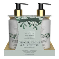 Scottish Fine Soaps Ginger, Clove & Mistletoe Hand Care Set