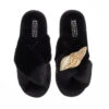 Laines London Classic Black Slippers With Cone Shell Brooch 2 Laines London Classic Black Slippers With Cone Shell Brooch -Korres Store Black cone 99571.1664267017