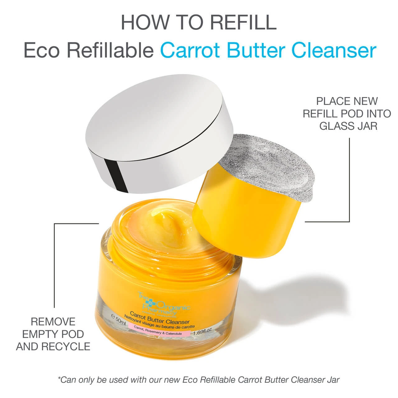The Organic Pharmacy Eco Refillable Carrot Butter Cleanser Refill 4 The Organic Pharmacy Eco Refillable Carrot Butter Cleanser Refill - Image 2