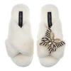Laines London Classic Cream Slippers With Butterfly Brooch 2 Laines London Classic Cream Slippers With Butterfly Brooch -Korres Store Crop template copy 00713.1695822933