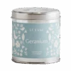St Eval Candle Geranium Folk Tin Candle