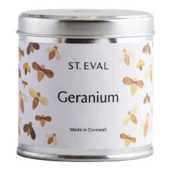 St Eval Nature's Garden Scented Tin Candle Geranium