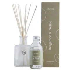 St Eval Lamorna Bergamot & Nettle Reed Diffuser Set