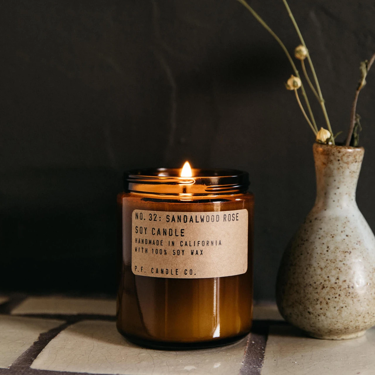 P.F. Candle Co. No. 32 Sandalwood Rose Standard Soy Jar Candle 4 P.F. Candle Co. No. 32 Sandalwood Rose Standard Soy Jar Candle - Image 2