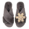 Laines London Classic Grey Slippers With Snowflake Brooch -Korres Store d57f70 b2ed30a5cfe44666a588377a59a0102amv2 17380.1695821149