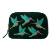 Elizabeth Scarlett Forest Hummingbird Cosmetic Bag 2 Elizabeth Scarlett Forest Hummingbird Cosmetic Bag -Korres Store forest green humming bird cosmetics pouch elizabethscarlett.com 001 45760.1680078791