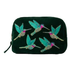 Elizabeth Scarlett Forest Hummingbird Cosmetic Bag