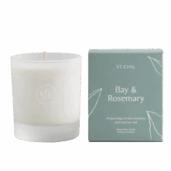St Eval Bay & Rosemary Lamorna Glass Candle