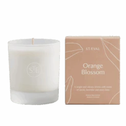 St Eval Orange Blossom Lamorna Glass Candle
