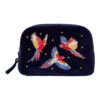 Elizabeth Scarlett Navy Parrot Cosmetic Bag