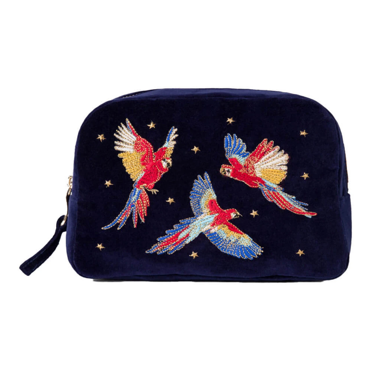 Elizabeth Scarlett Navy Parrot Cosmetic Bag 3 Elizabeth Scarlett Navy Parrot Cosmetic Bag