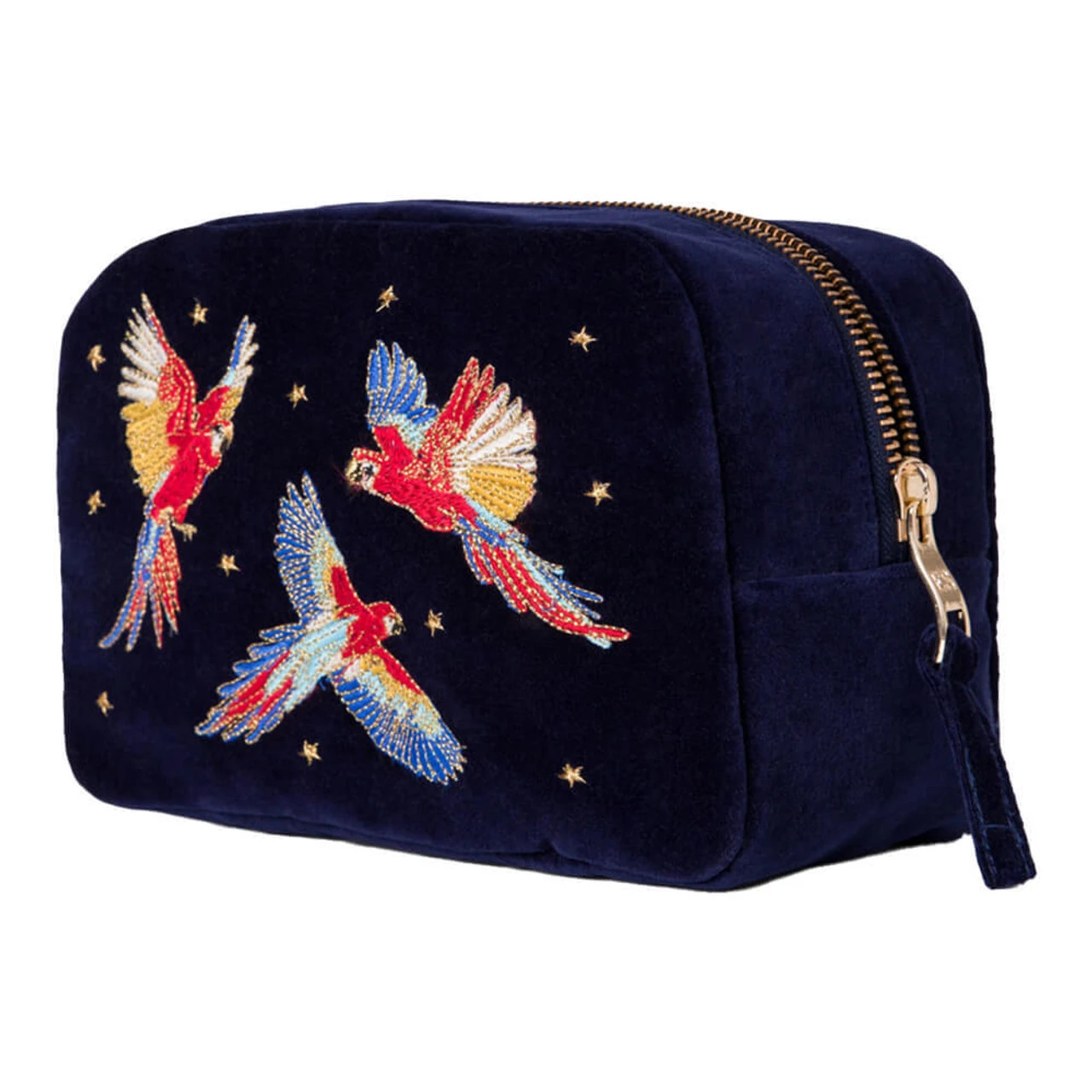 Elizabeth Scarlett Navy Parrot Cosmetic Bag 4 Elizabeth Scarlett Navy Parrot Cosmetic Bag - Image 2