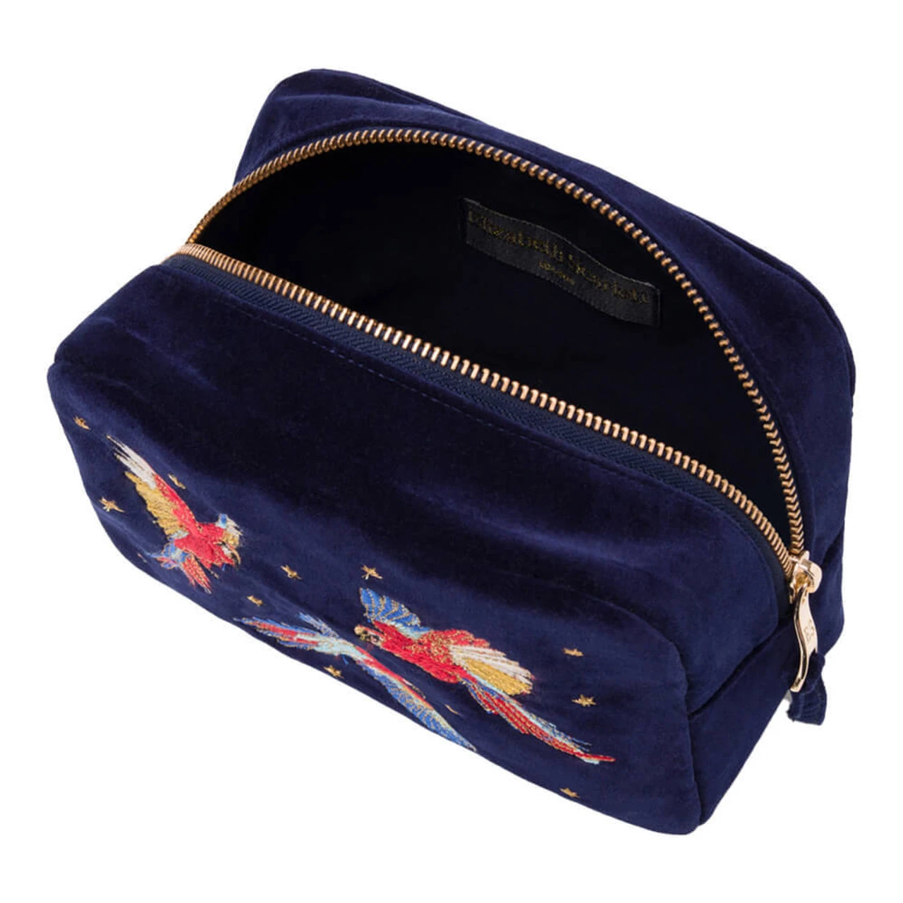 Elizabeth Scarlett Navy Parrot Cosmetic Bag 5 Elizabeth Scarlett Navy Parrot Cosmetic Bag - Image 3