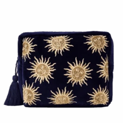 Elizabeth Scarlett Navy Sun Goddess Wash Bag