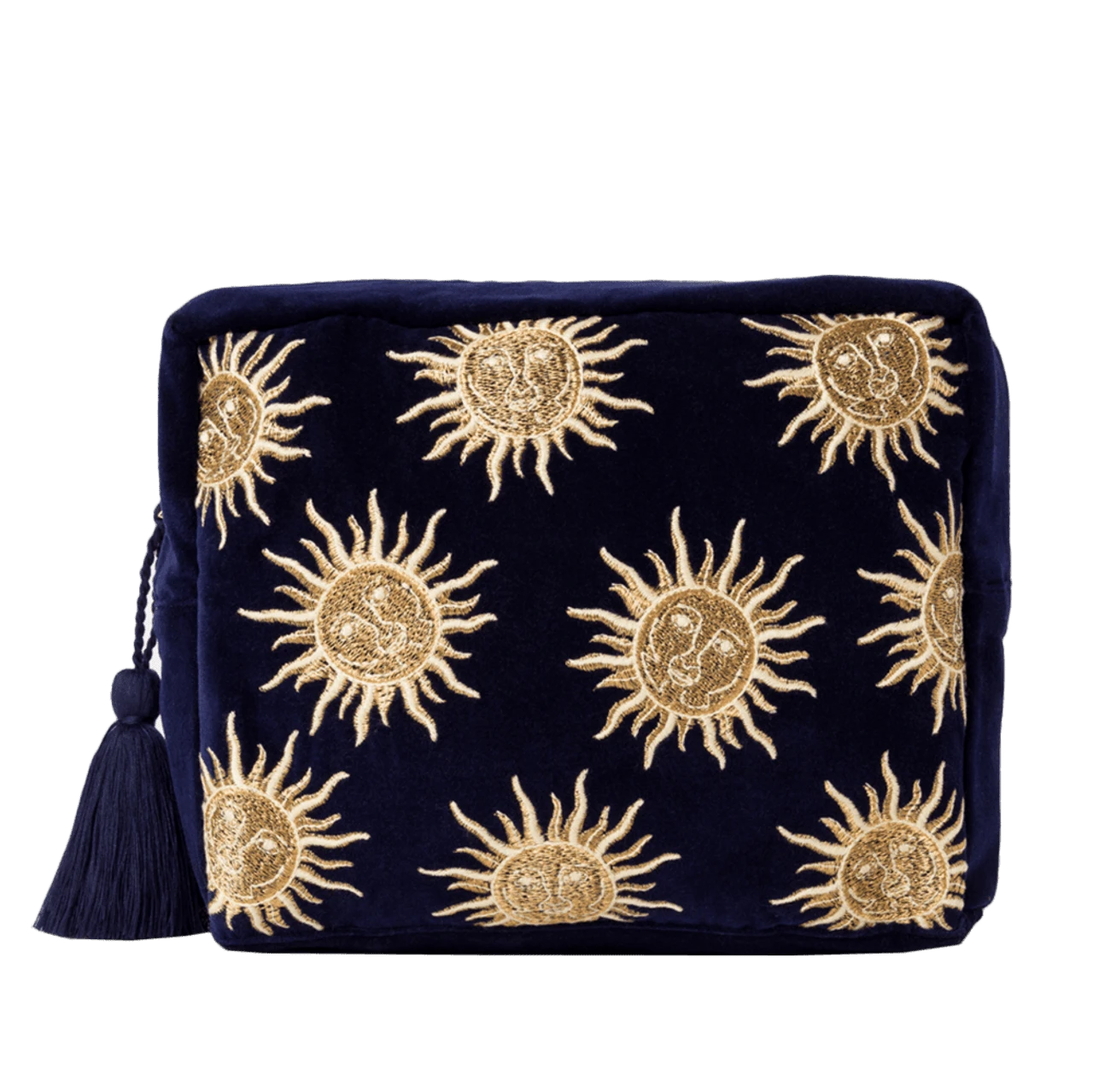 Elizabeth Scarlett Navy Sun Goddess Wash Bag 3 Elizabeth Scarlett Navy Sun Goddess Wash Bag